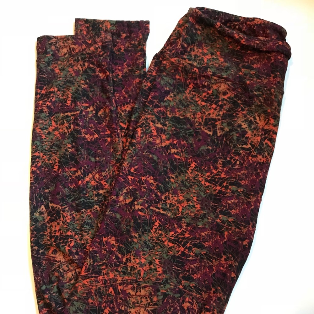 Lularoe Splatter Paint Leggings Fall OS NEW